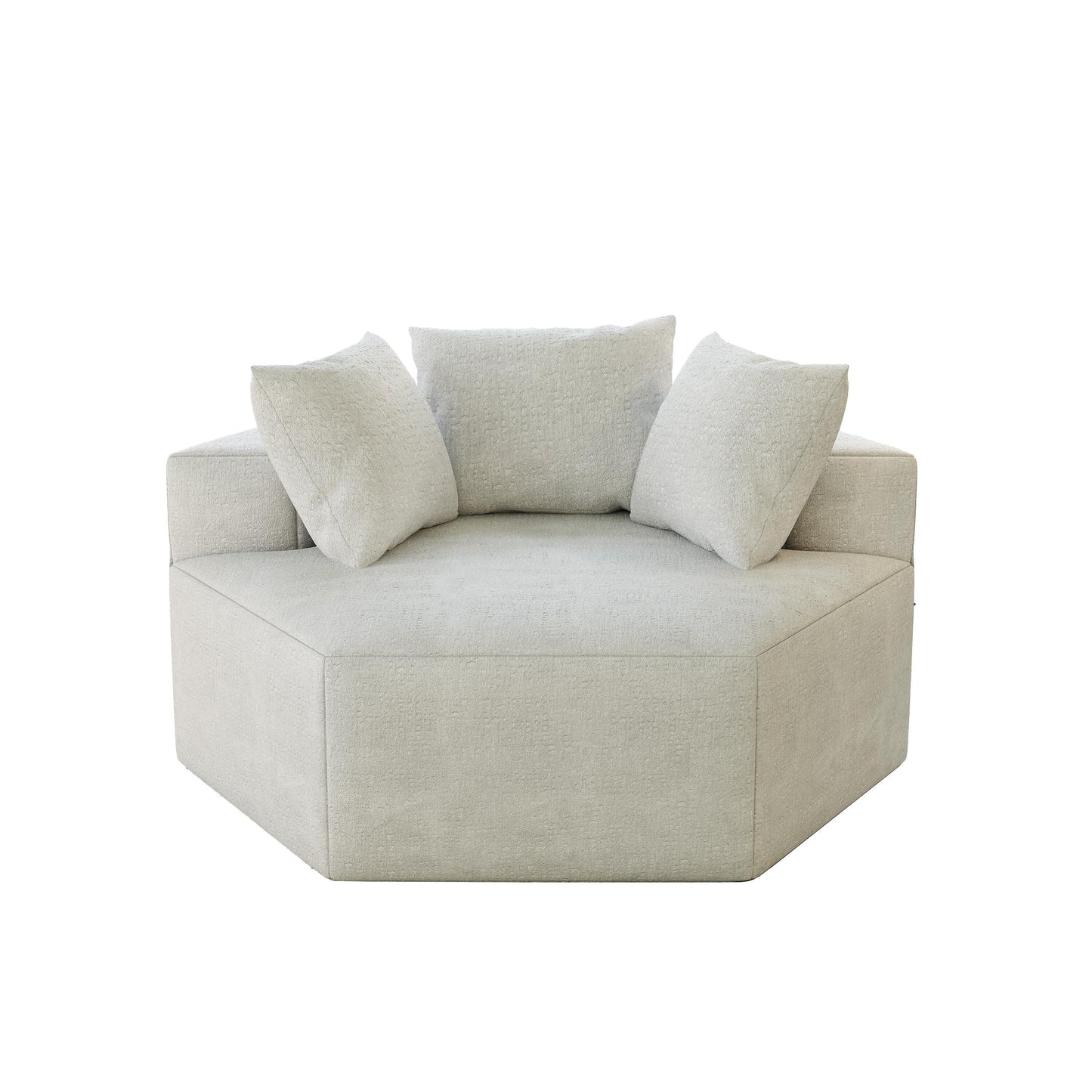 Chenille Single Sleeper Sofa with Backrest Pillow