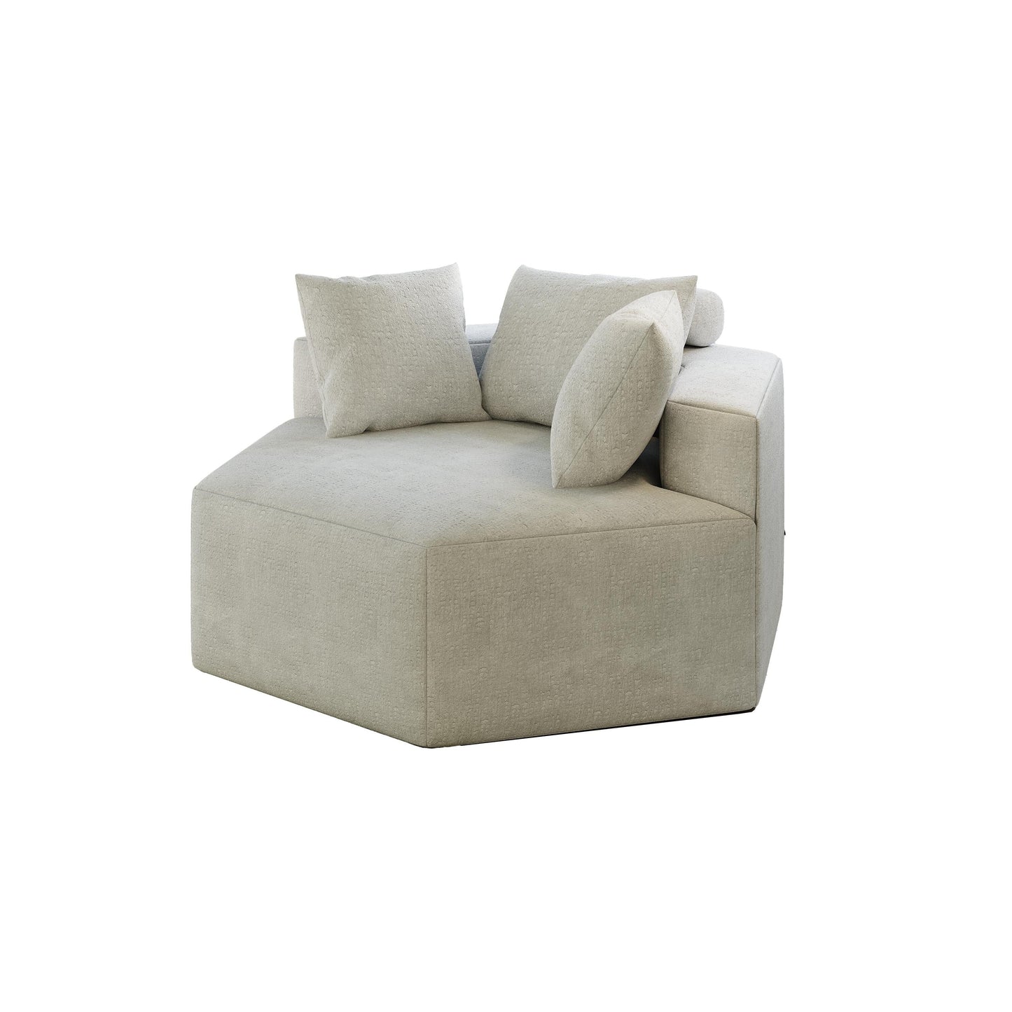 Chenille Single Sleeper Sofa with Backrest Pillow