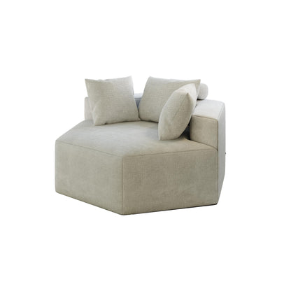 Chenille Single Sleeper Sofa with Backrest Pillow