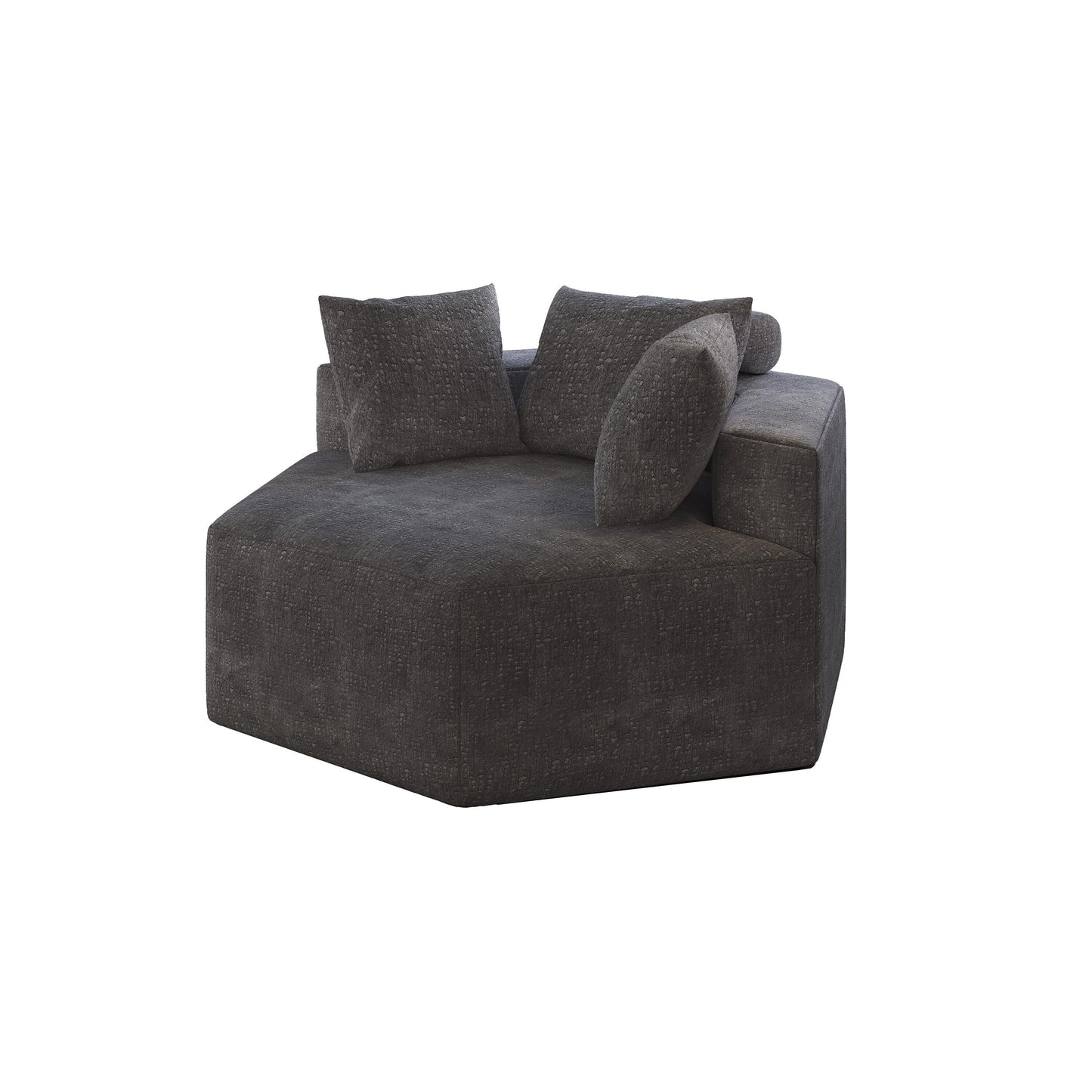 Chenille Single Sleeper Sofa with Backrest Pillow