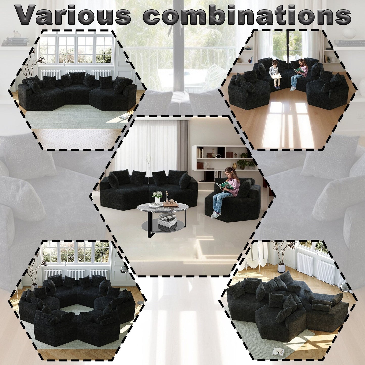 Chenille Single Sleeper Sofa with Backrest Pillow