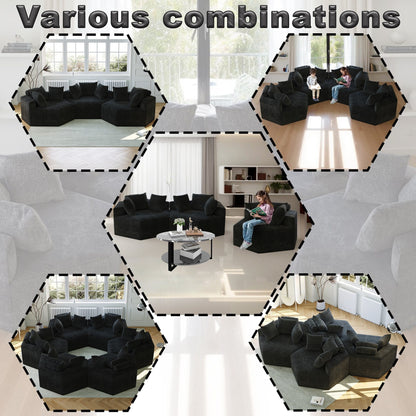 Chenille Single Sleeper Sofa with Backrest Pillow
