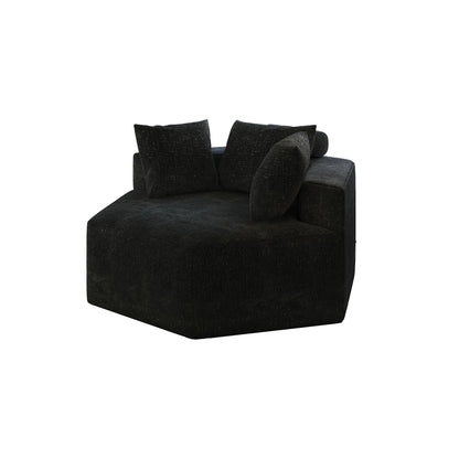 Chenille Single Sleeper Sofa with Backrest Pillow