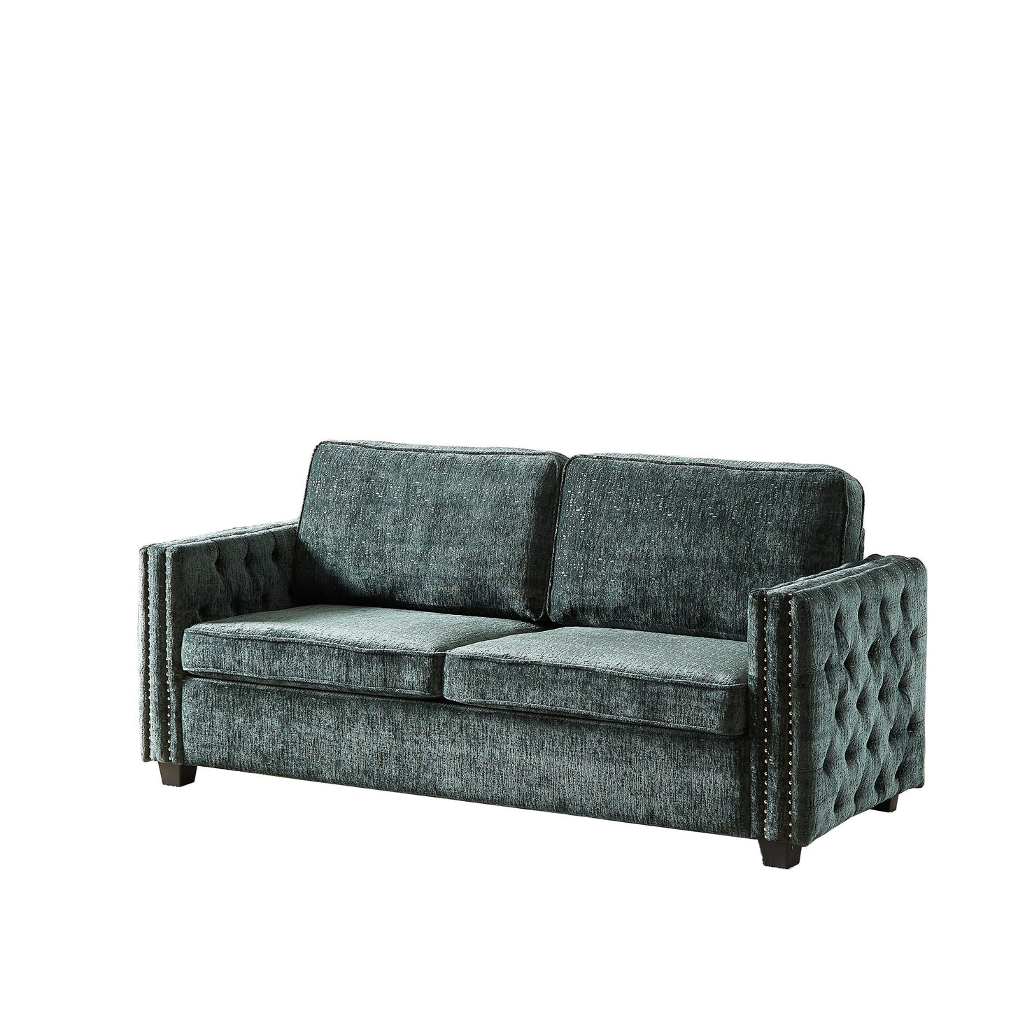 Chenille Sleeper Sofa with Memory Foam Mattress