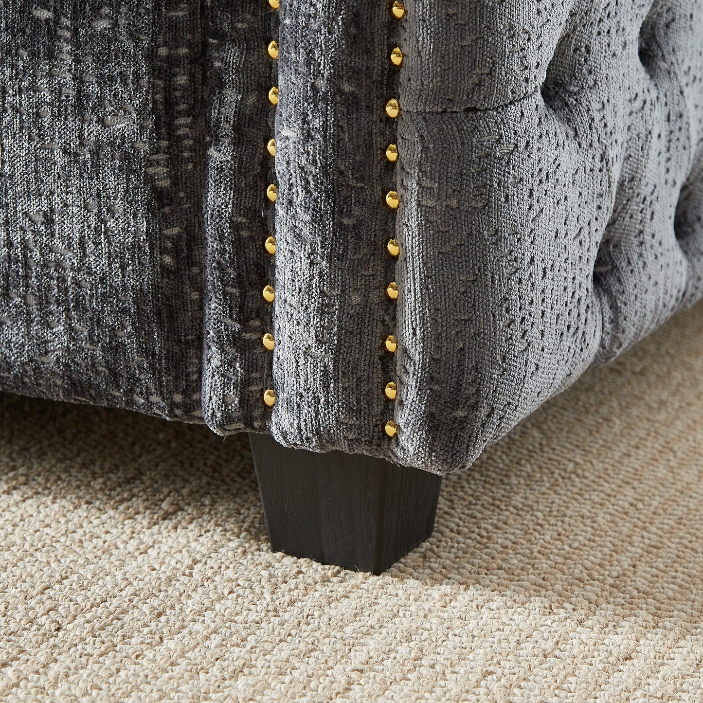 Chenille Sleeper Sofa with Memory Foam Mattress