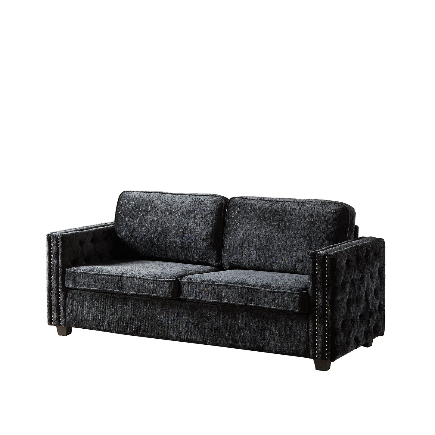 Chenille Sleeper Sofa with Memory Foam Mattress