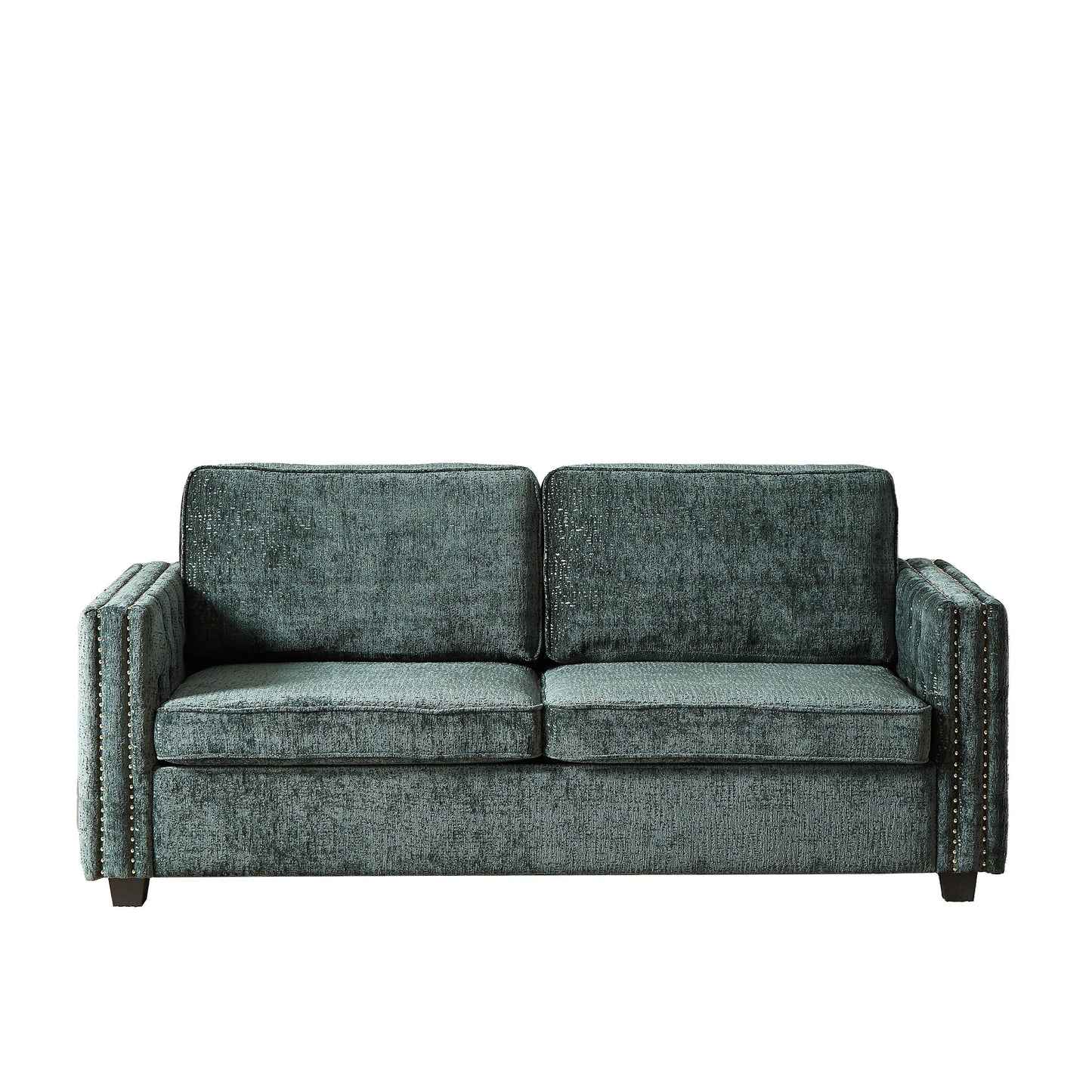 Chenille Sleeper Sofa with Memory Foam Mattress