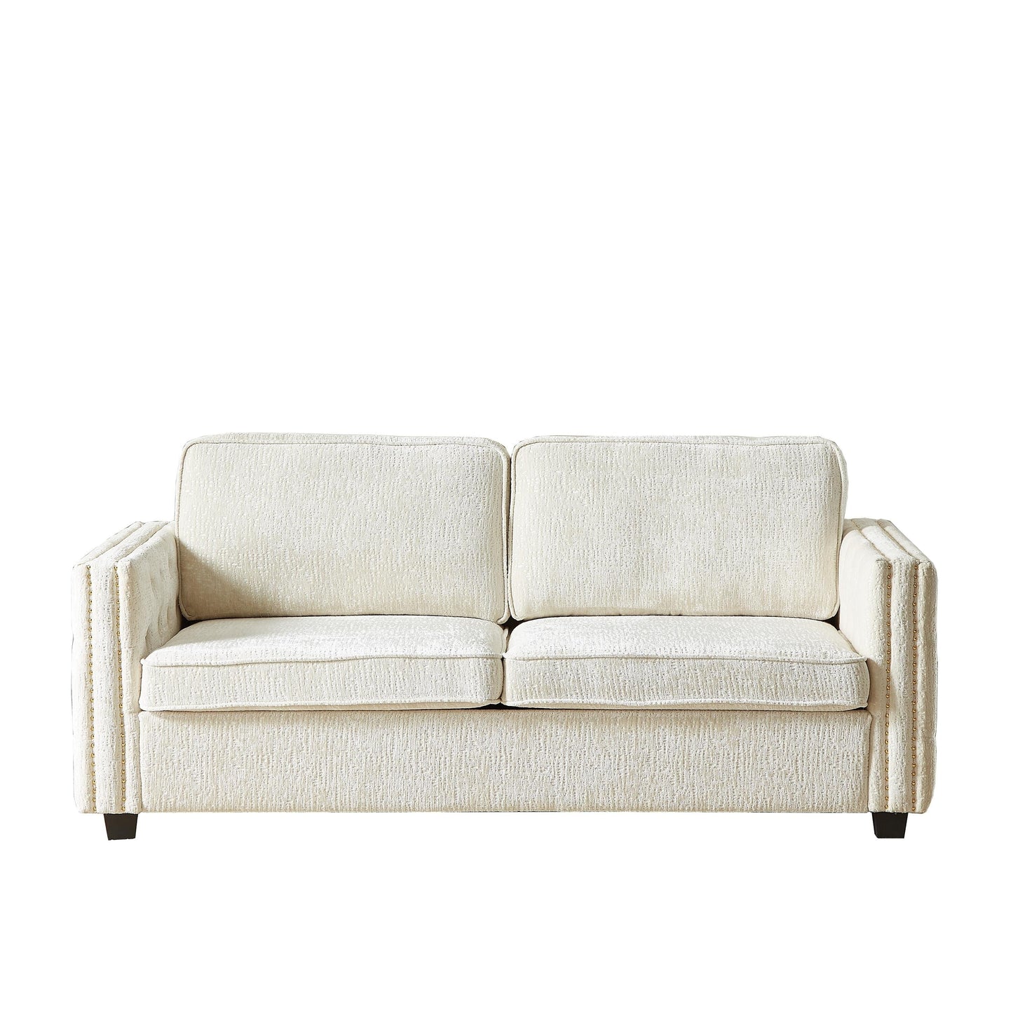 Chenille Sleeper Sofa with Memory Foam Mattress