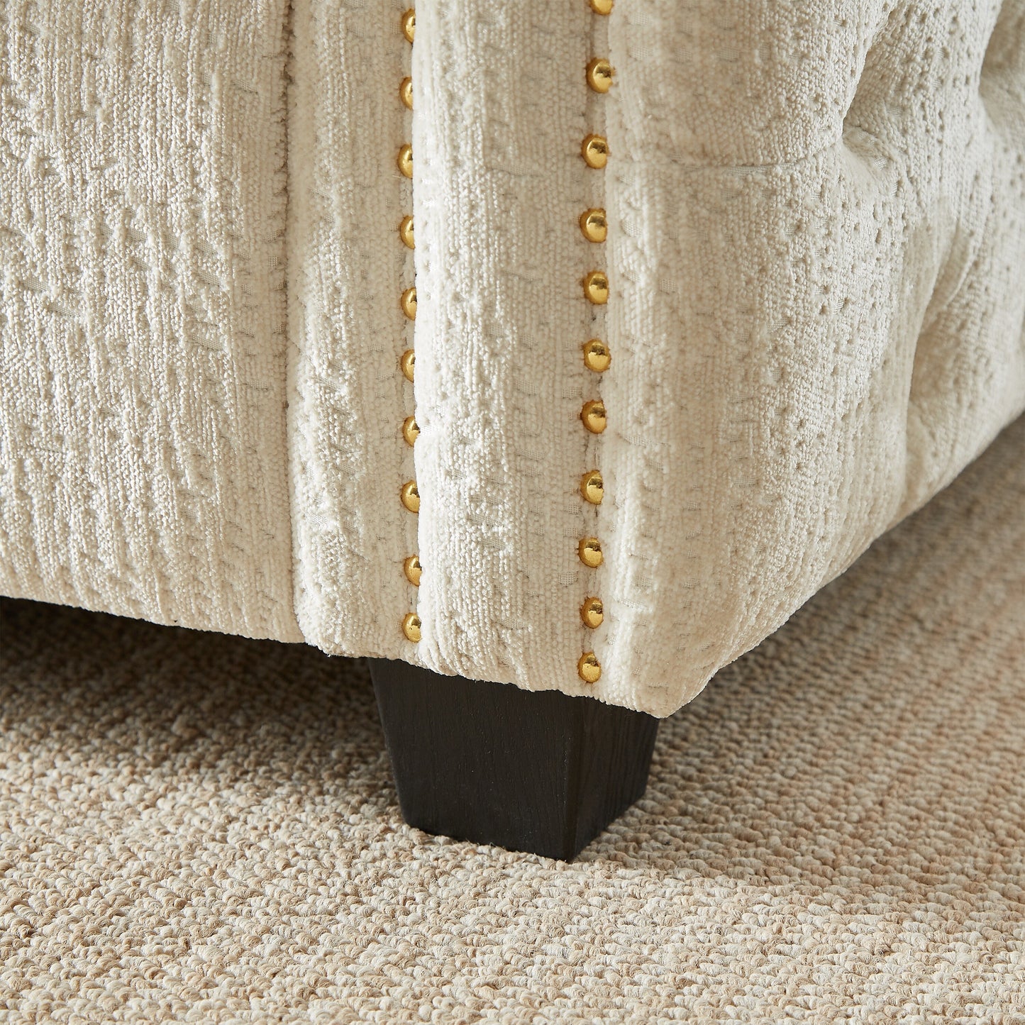 Chenille Sleeper Sofa with Memory Foam Mattress
