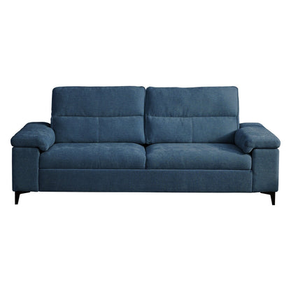 Chenille Sofa with Adjustable Armrests and Extra Thick Cushions