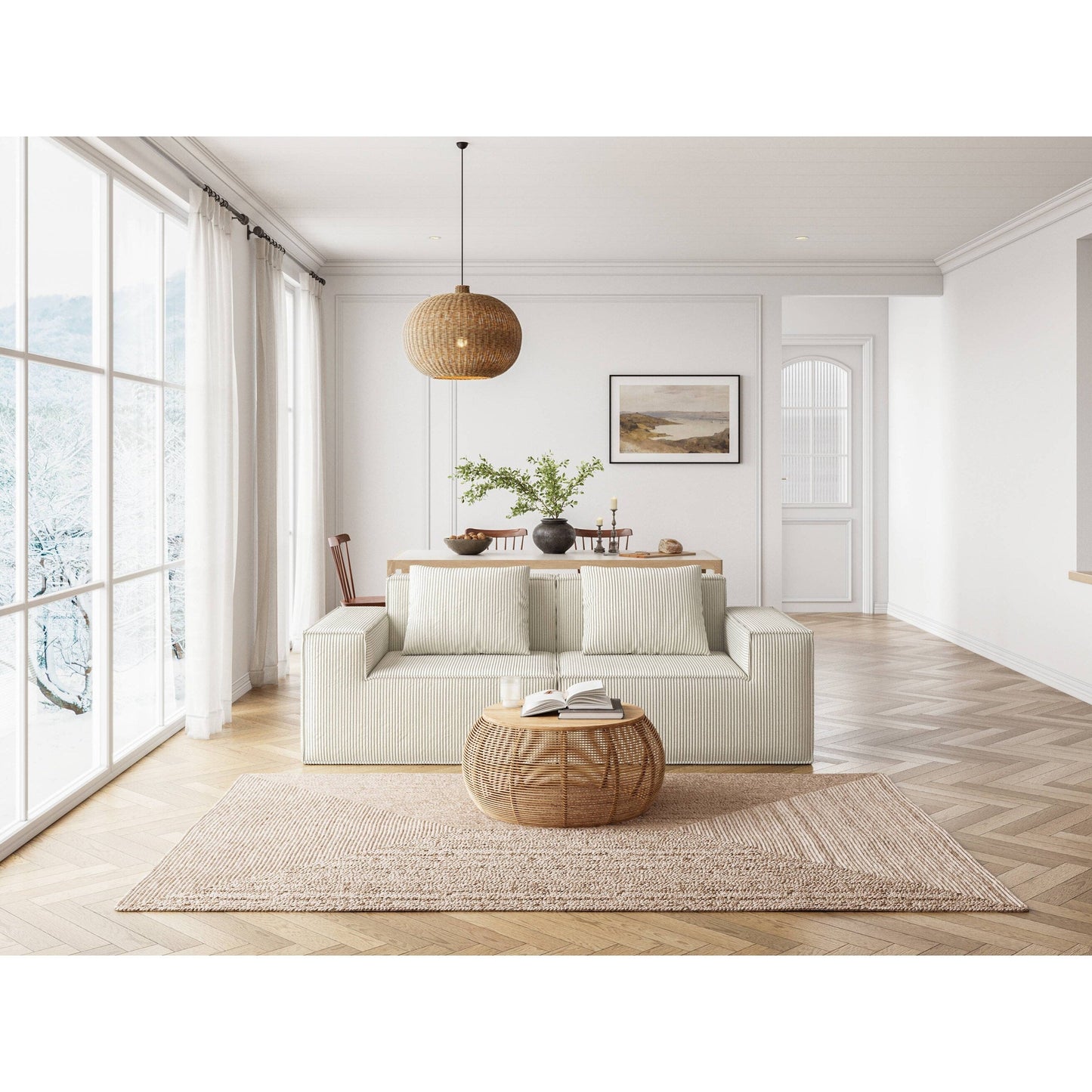 Cloud Soft 2 Seater Modular Sofa Bed in White