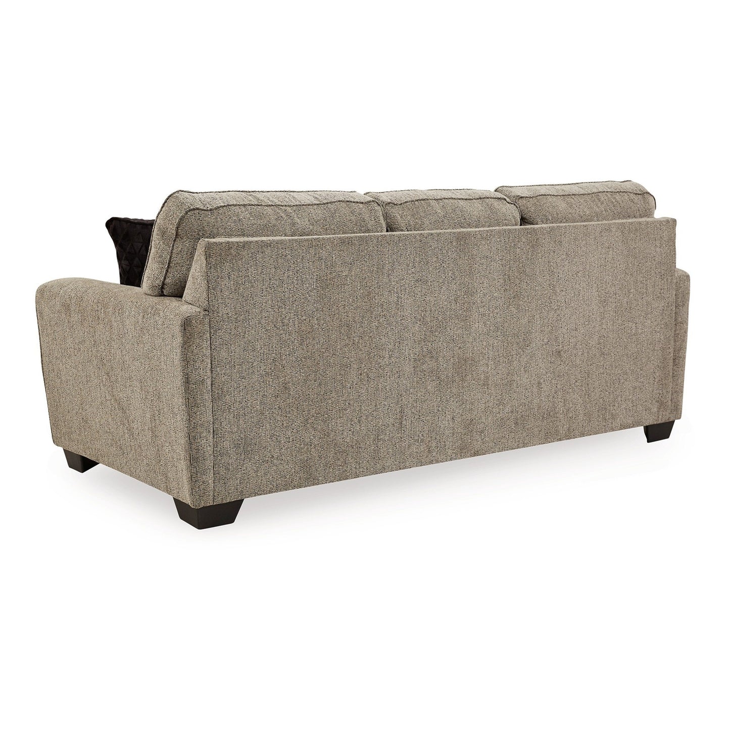 Cluer Sofa, Mocha Brown Polyester Chenille, 4 Throw Pillows, 87 Inch