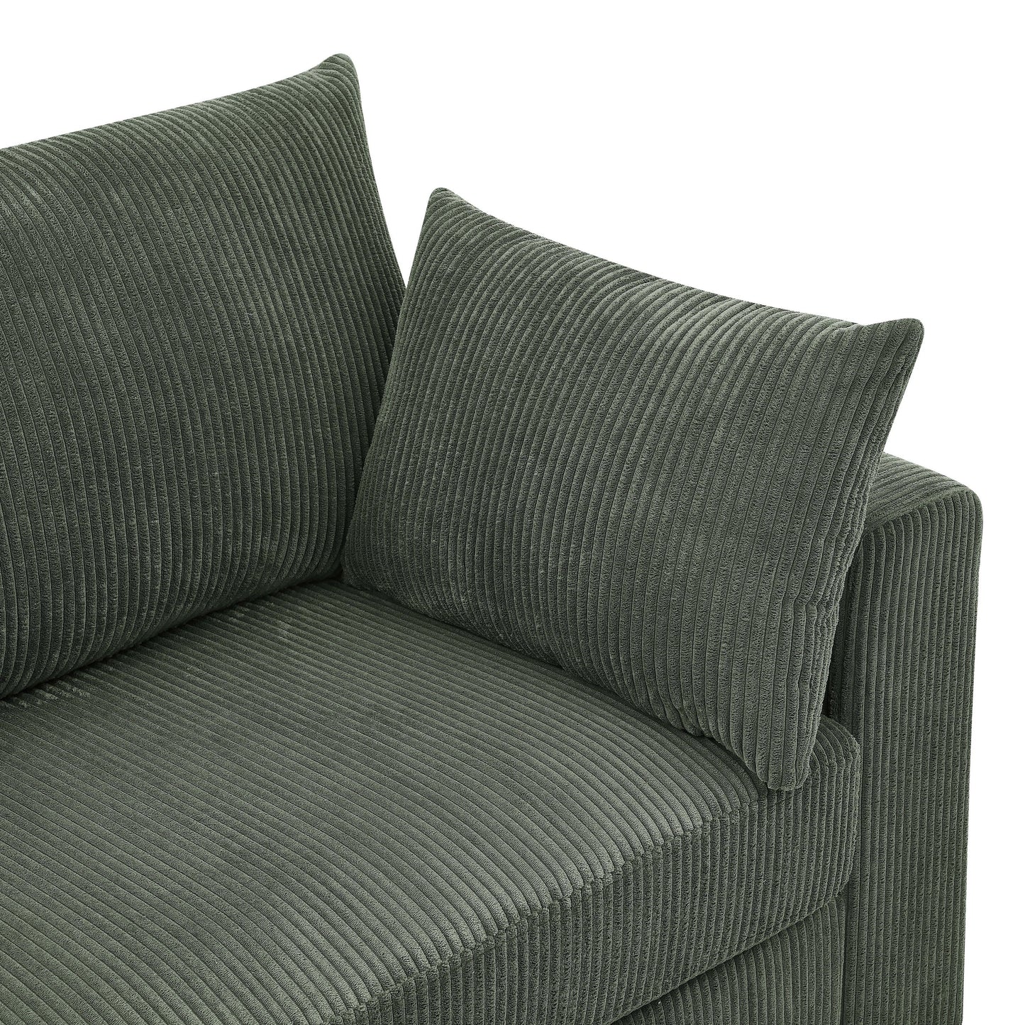 Coastal Haven Corduroy Sofa,Soft ribbed corduroy fabric for living rooms,guest spaces,or vacation homes