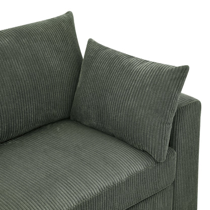 Coastal Haven Corduroy Sofa,Soft ribbed corduroy fabric for living rooms,guest spaces,or vacation homes