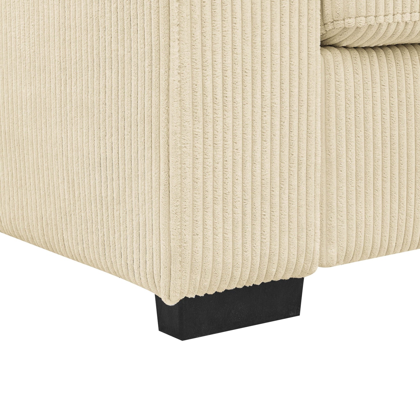 Coastal Haven Corduroy Sofa,Soft ribbed corduroy fabric for living rooms,guest spaces,or vacation homes