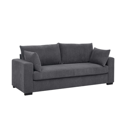 Coastal Haven Corduroy Sofa,Soft ribbed corduroy fabric for living rooms,guest spaces,or vacation homes