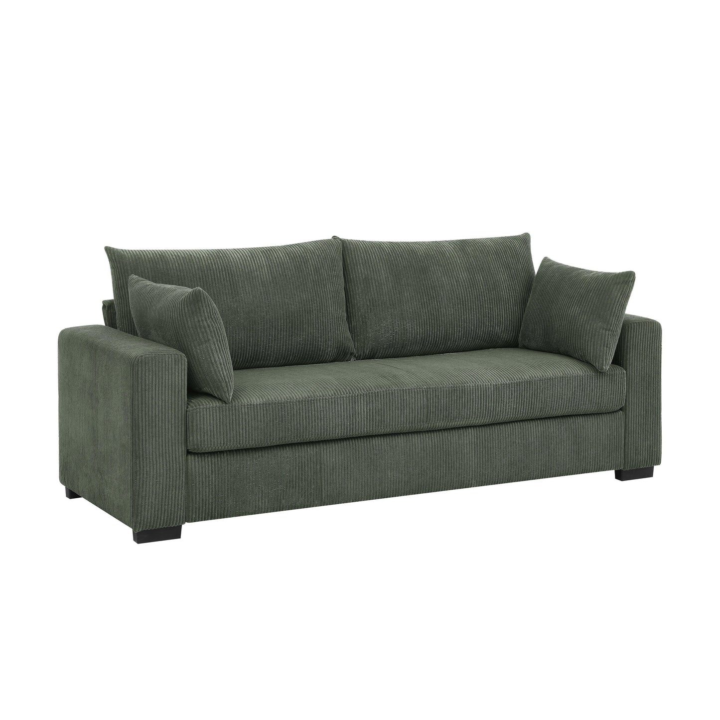 Coastal Haven Corduroy Sofa,Soft ribbed corduroy fabric for living rooms,guest spaces,or vacation homes