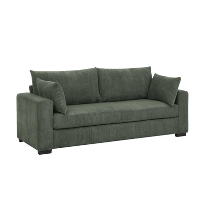 Coastal Haven Corduroy Sofa,Soft ribbed corduroy fabric for living rooms,guest spaces,or vacation homes