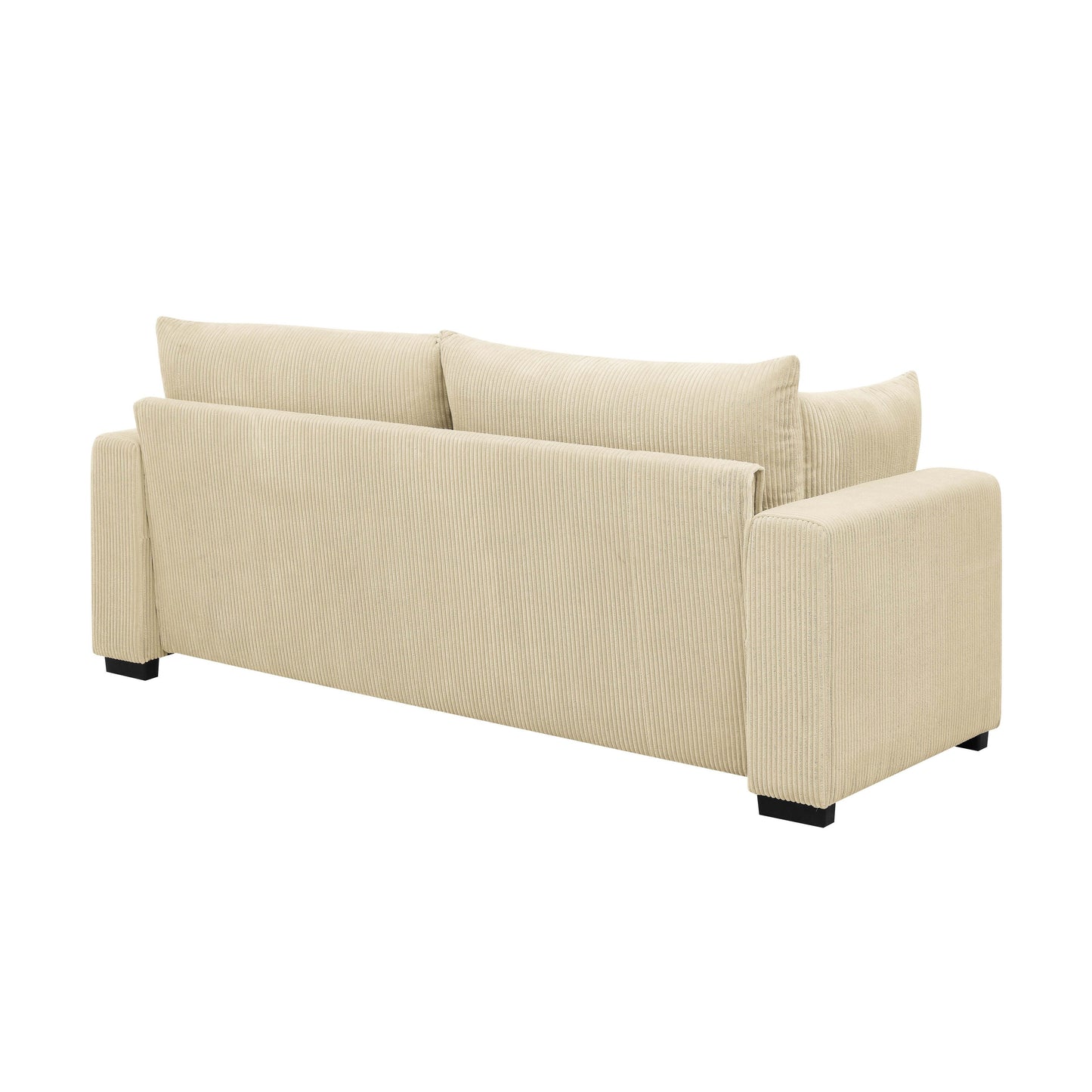 Coastal Haven Corduroy Sofa,Soft ribbed corduroy fabric for living rooms,guest spaces,or vacation homes
