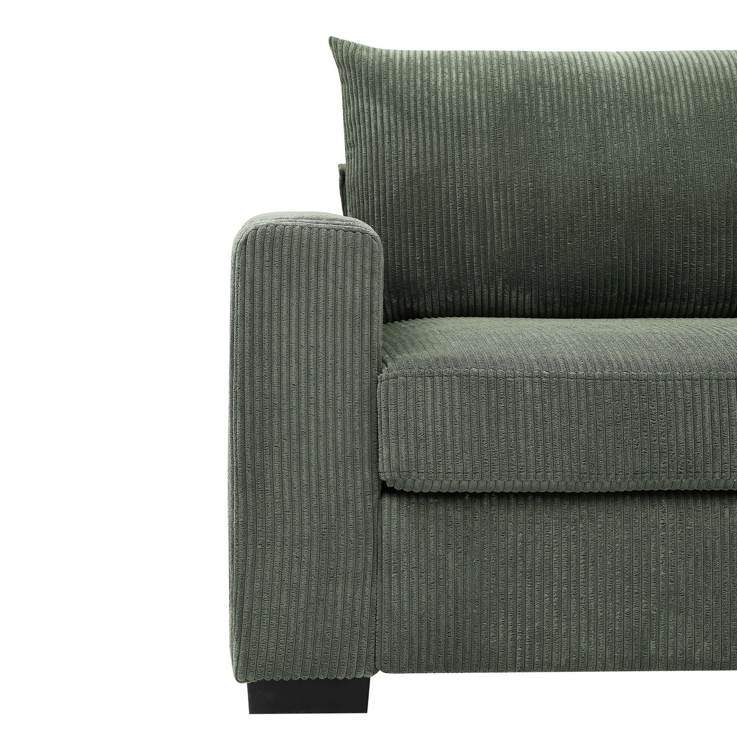 Coastal Haven Corduroy Sofa,Soft ribbed corduroy fabric for living rooms,guest spaces,or vacation homes