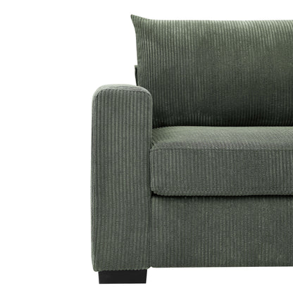 Coastal Haven Corduroy Sofa,Soft ribbed corduroy fabric for living rooms,guest spaces,or vacation homes