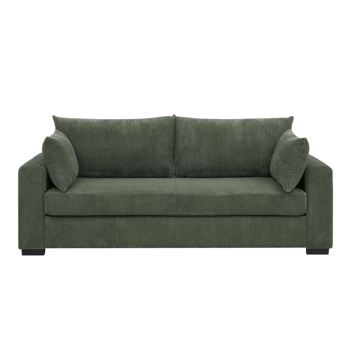 Coastal Haven Corduroy Sofa,Soft ribbed corduroy fabric for living rooms,guest spaces,or vacation homes