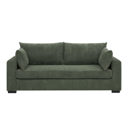 Coastal Haven Corduroy Sofa,Soft ribbed corduroy fabric for living rooms,guest spaces,or vacation homes