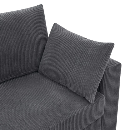 Coastal Haven Corduroy Sofa,Soft ribbed corduroy fabric for living rooms,guest spaces,or vacation homes