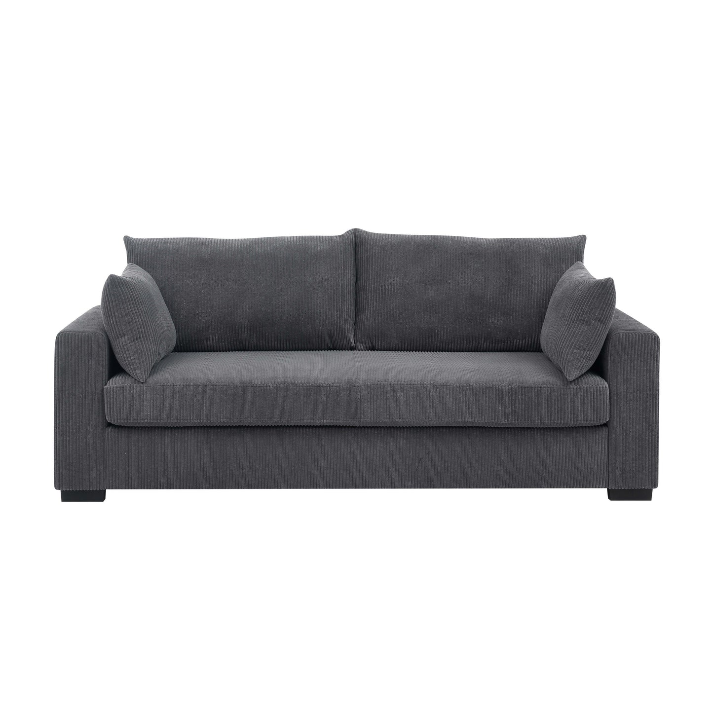 Coastal Haven Corduroy Sofa,Soft ribbed corduroy fabric for living rooms,guest spaces,or vacation homes