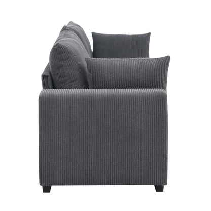 Coastal Style Corduroy Sofa - 31 D x 79 W x 34 H