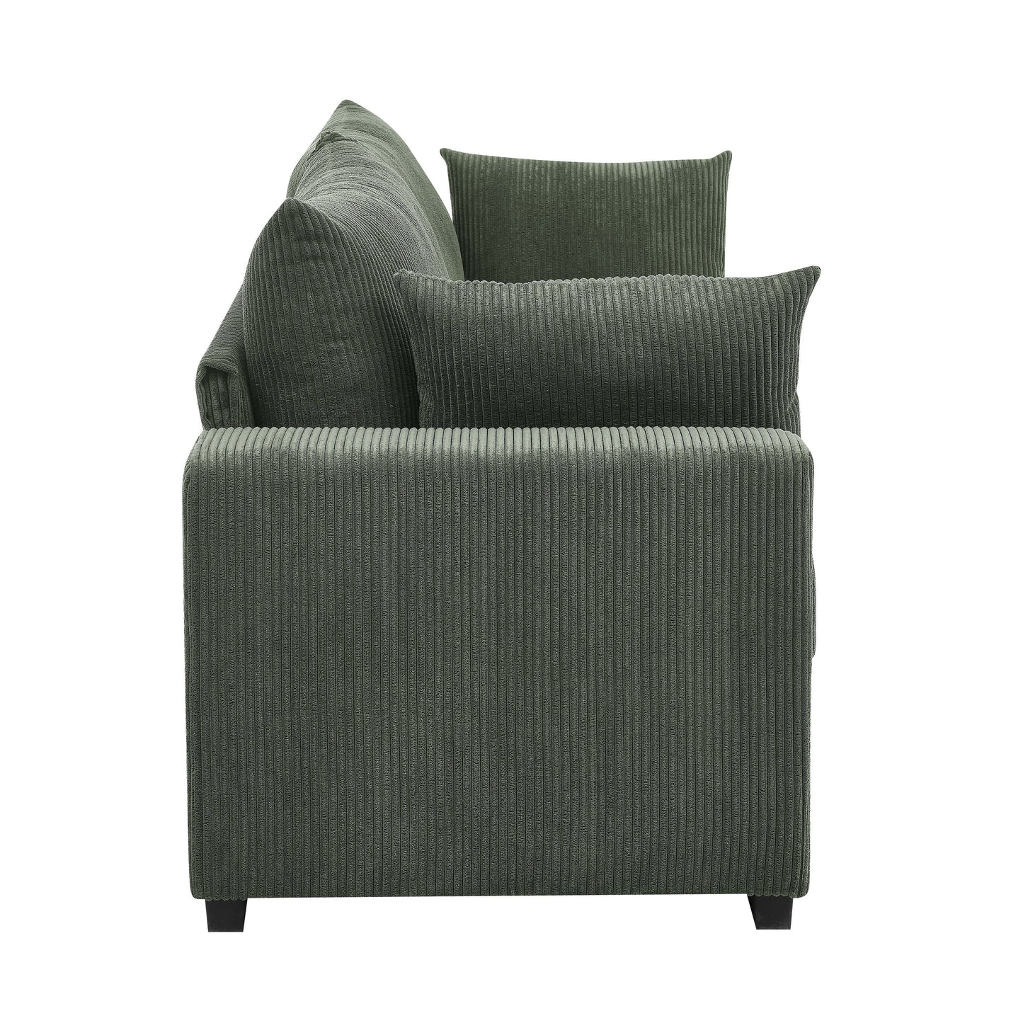 Coastal Style Corduroy Sofa - 31 D x 79 W x 34 H
