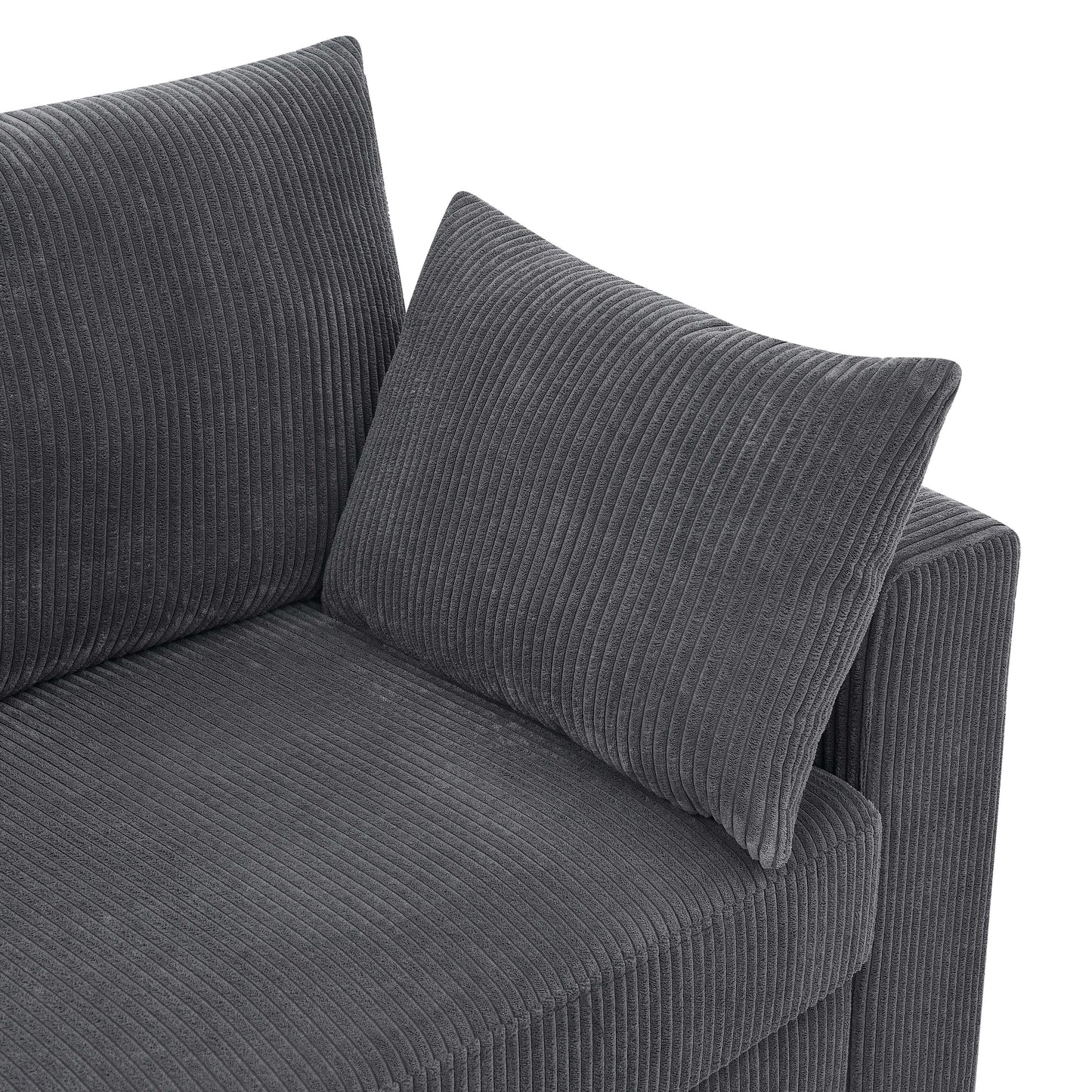 Coastal Style Corduroy Sofa - 31 D x 79 W x 34 H