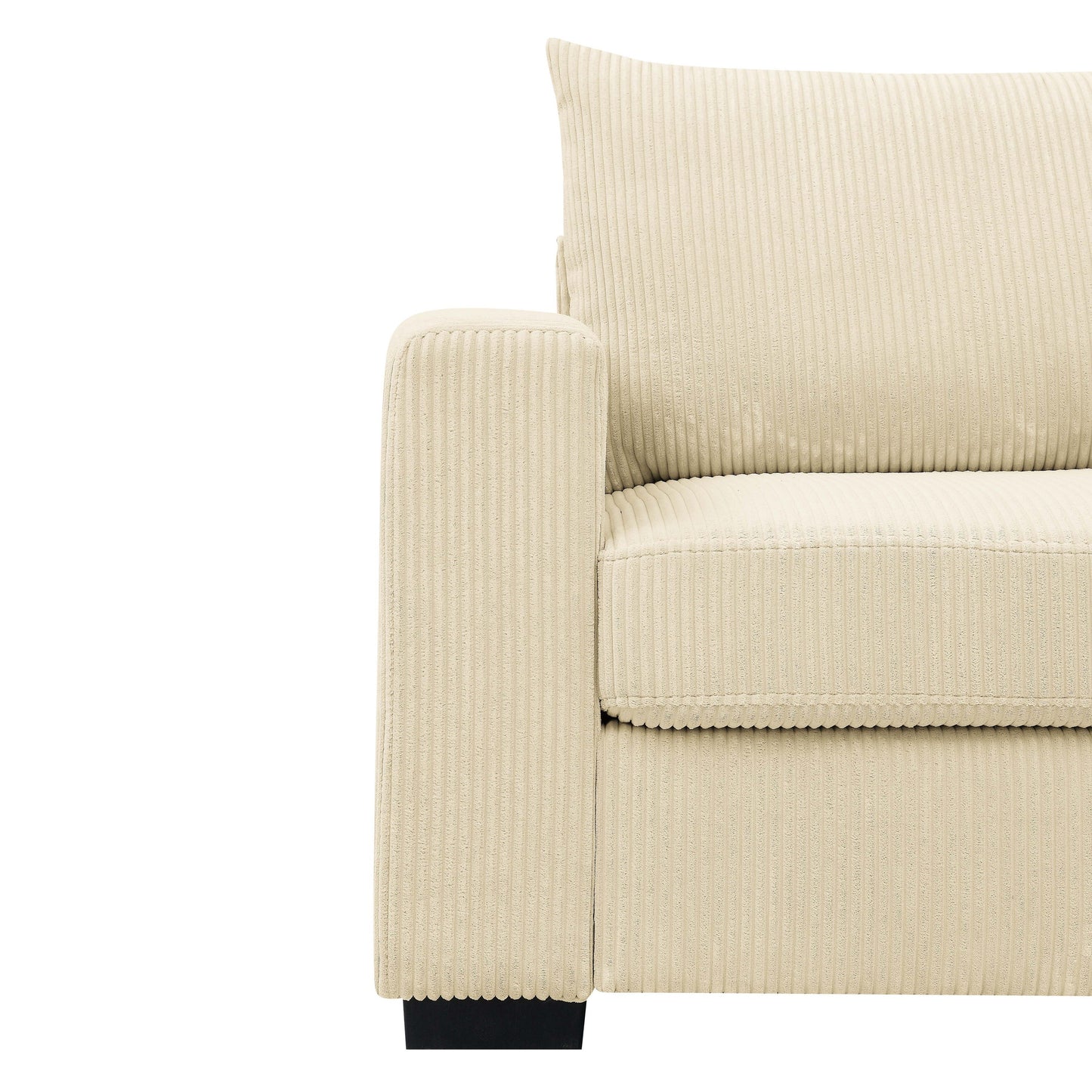 Coastal Style Corduroy Sofa - 31 D x 79 W x 34 H