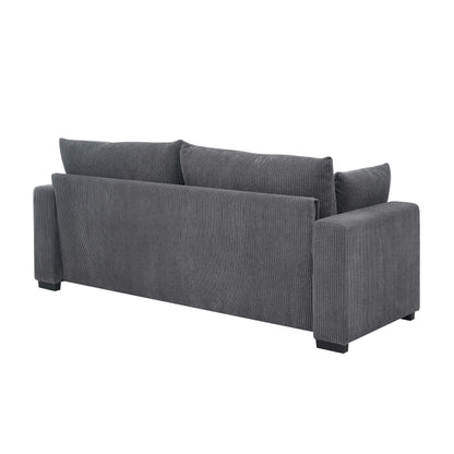 Coastal Style Corduroy Sofa - 31 D x 79 W x 34 H
