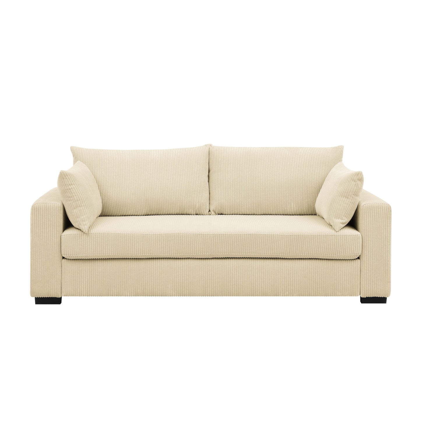 Coastal Style Corduroy Sofa - 31 D x 79 W x 34 H