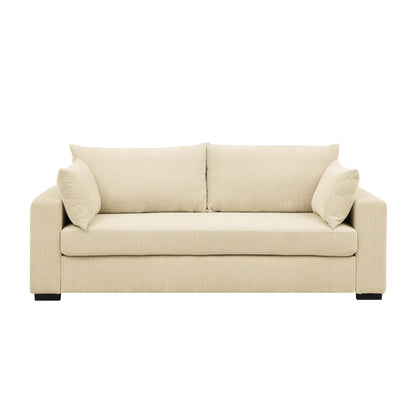 Coastal Style Corduroy Sofa - 31 D x 79 W x 34 H