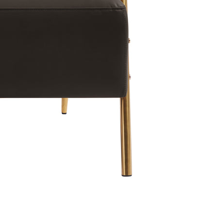 Coffee Modern 49.6 Pet Friendly Fabric Loveseat Sofa with Removable Back Cushion and Metal Leg for Living Room