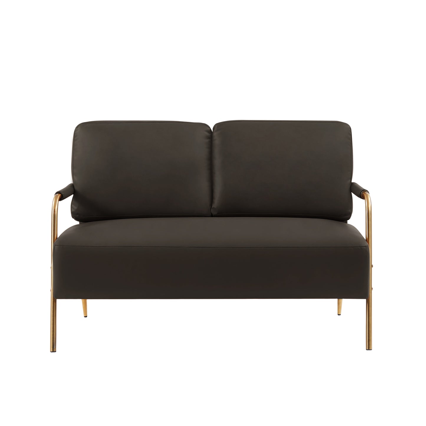 Coffee Pet Friendly Fabric Loveseat Sofa with Removable Cushion
