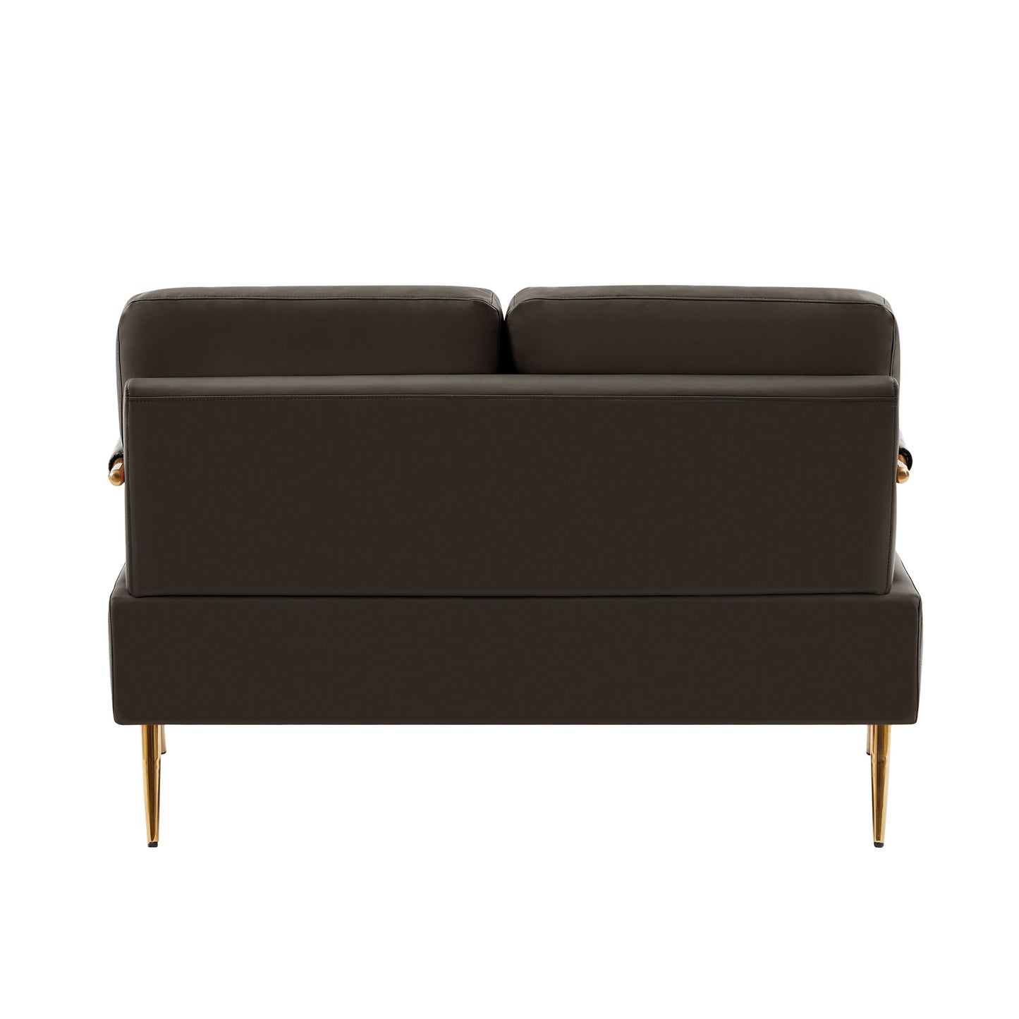 Coffee Pet Friendly Fabric Loveseat Sofa with Removable Cushion