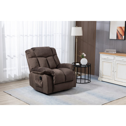 Coffee Velvet Power Lift Recliner with Remote Control and Side Pockets