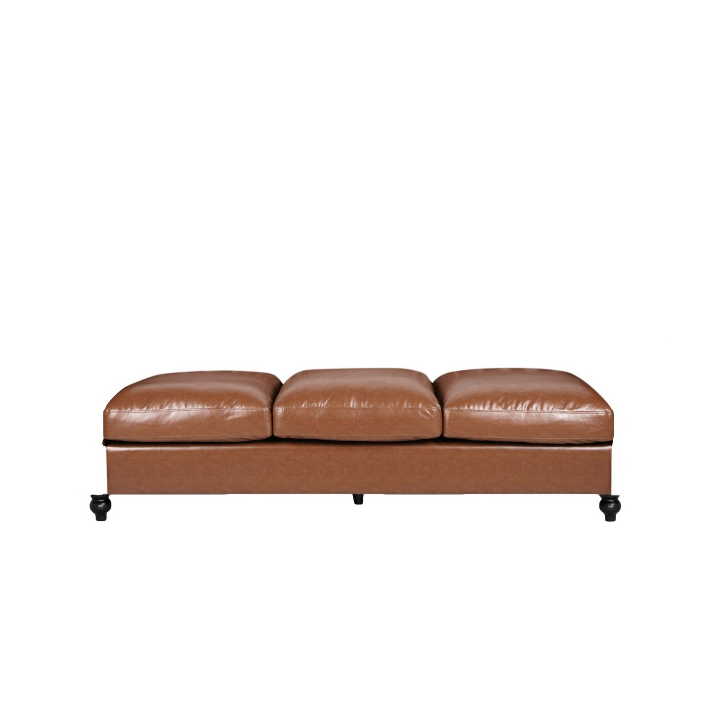 Cognac Chesterfield Button Tufted 3-seater Sofa with Nailheads