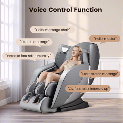 Comfort Full Body Massage Chair with Voice Control Heat Foot Roller