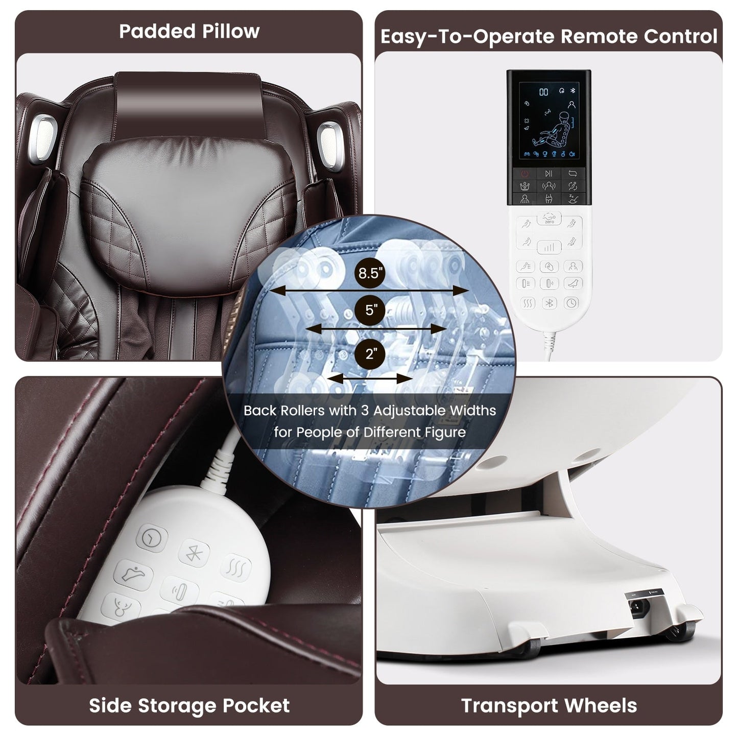 Comfort Full Body Massage Chair with Voice Control Heat Foot Roller