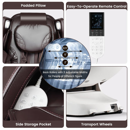 Comfort Full Body Massage Chair with Voice Control Heat Foot Roller