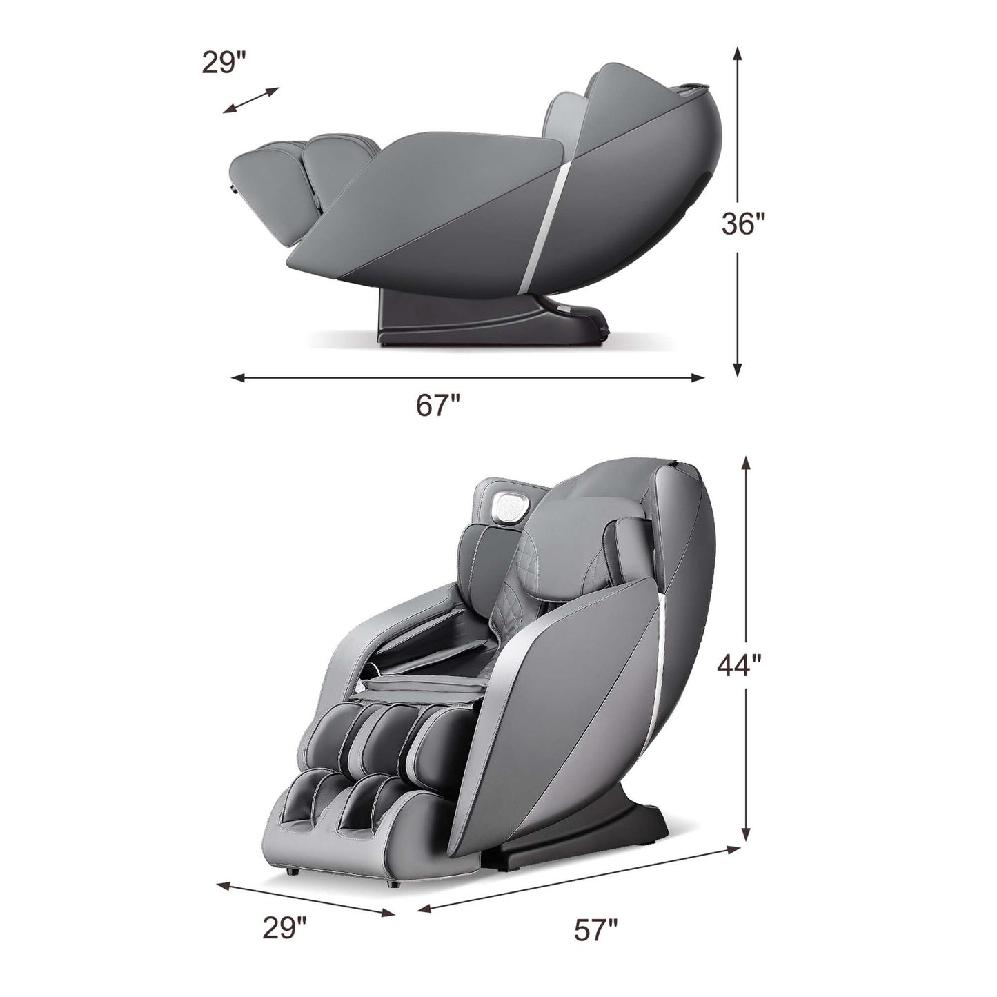 Comfort Full Body Massage Chair with Voice Control Heat Foot Roller