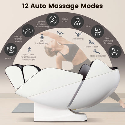 Comfort Full Body Massage Chair with Voice Control Heat Foot Roller