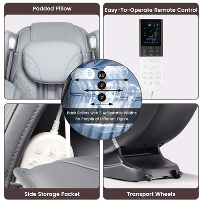 Comfort Full Body Massage Chair with Voice Control Heat Foot Roller
