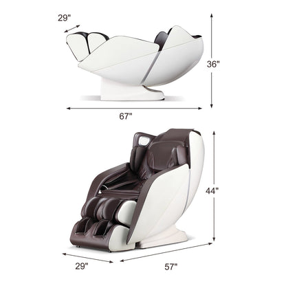 Comfort Full Body Massage Chair with Voice Control Heat Foot Roller