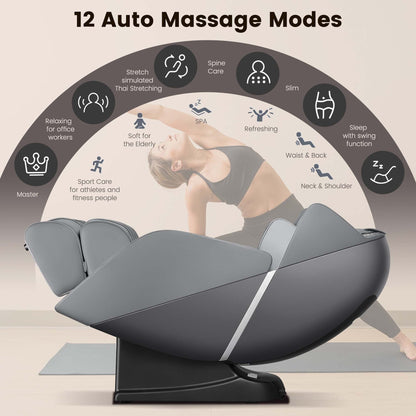 Comfort Full Body Massage Chair with Voice Control Heat Foot Roller