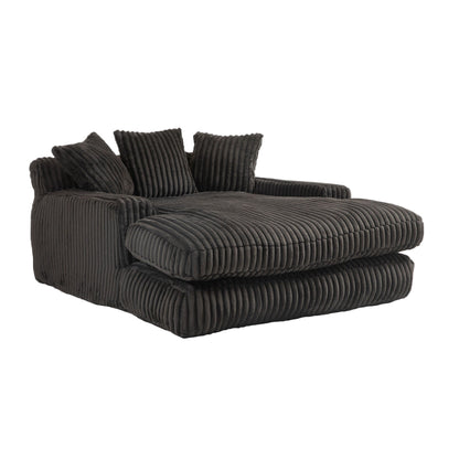 Corduroy Sleeper Sofa with High-Elastic Sponge Cushioning, No-Install Couch for Living Room